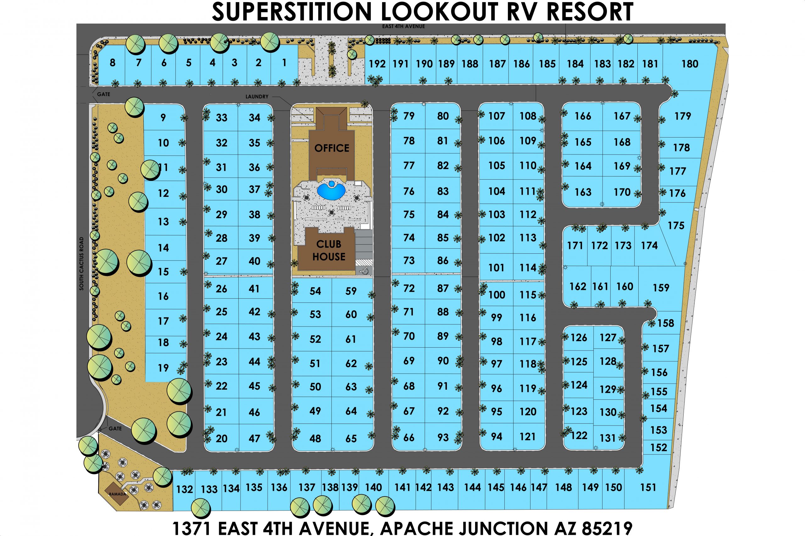Superstition Lookout RV Resort Lot Map