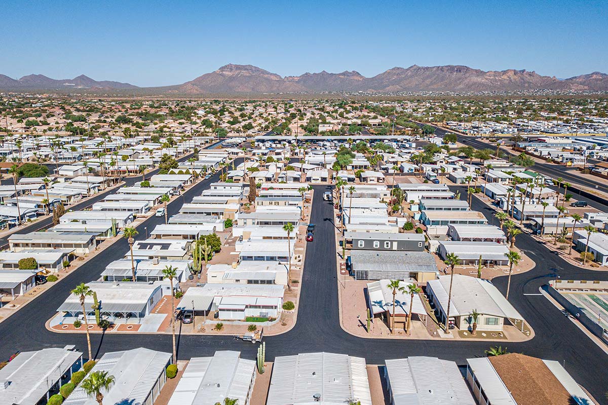 Aerial street view of El Dorado Mobile Estates & RV Park
