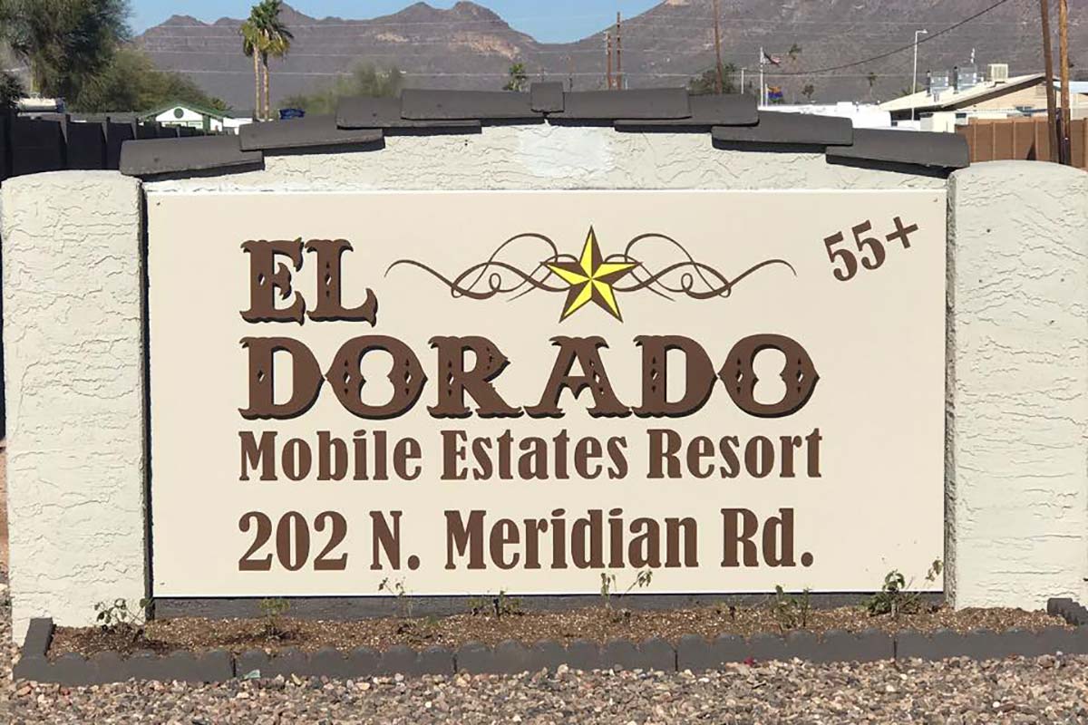 El Dorado Mobile Estates Resort park entrance sign