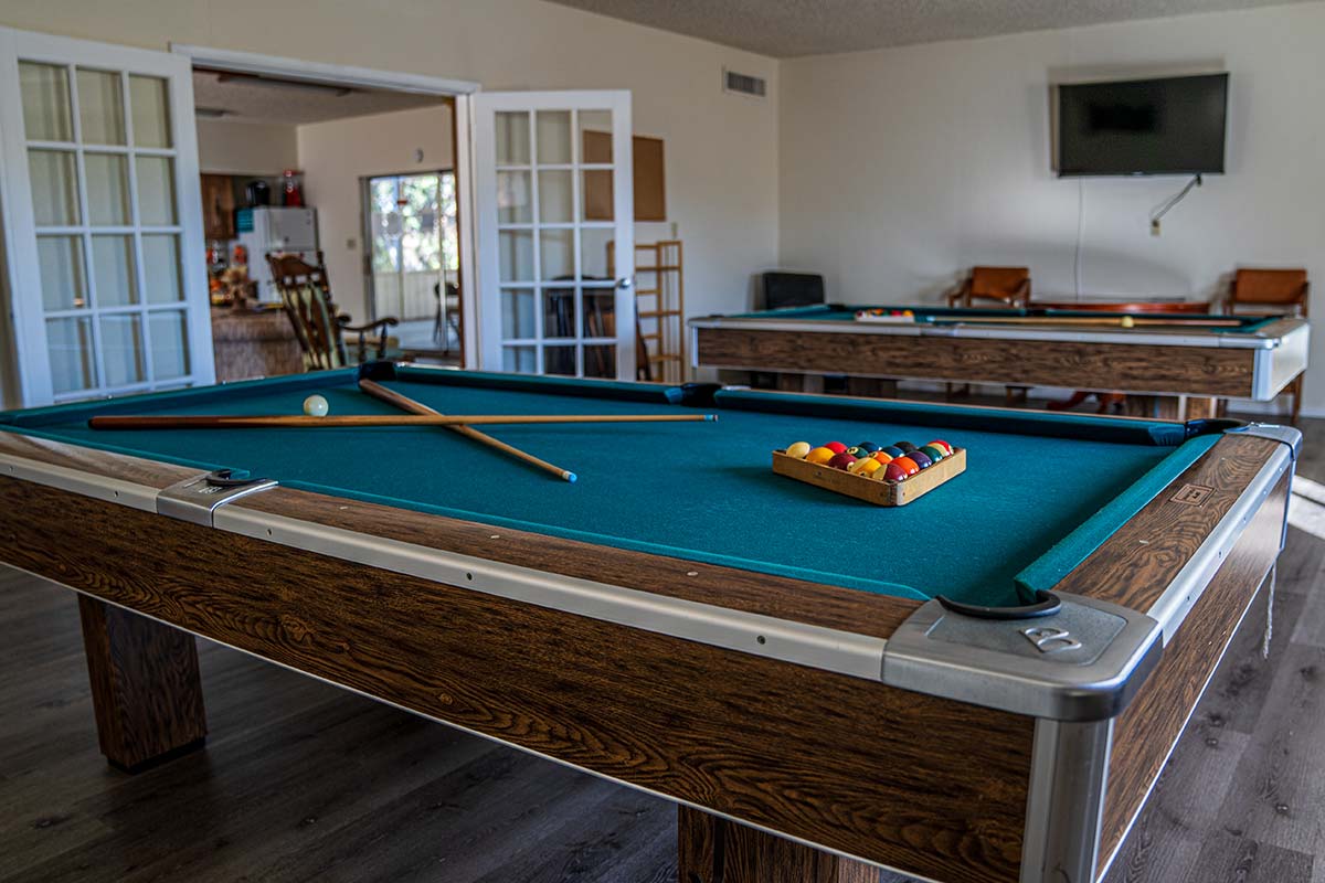 Houston Creek RV Resort Community Billiards room