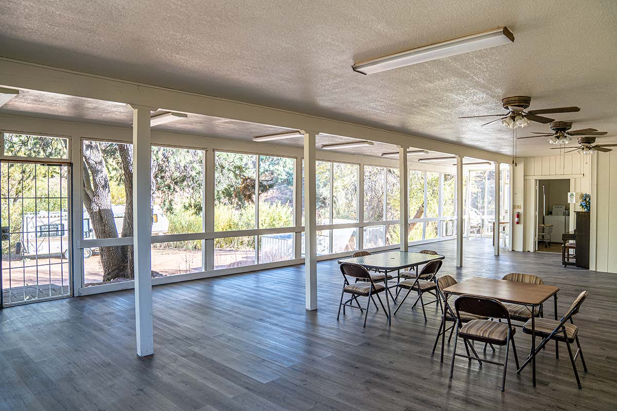 Houston Creek RV Resort Community's recreation hall