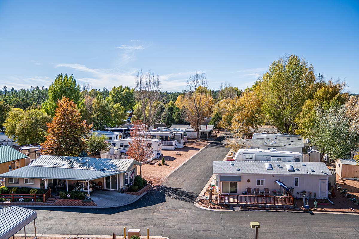 Aerial view of Lamplighter RV Resort & Park