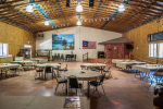 Recreation hall and large elevated stage