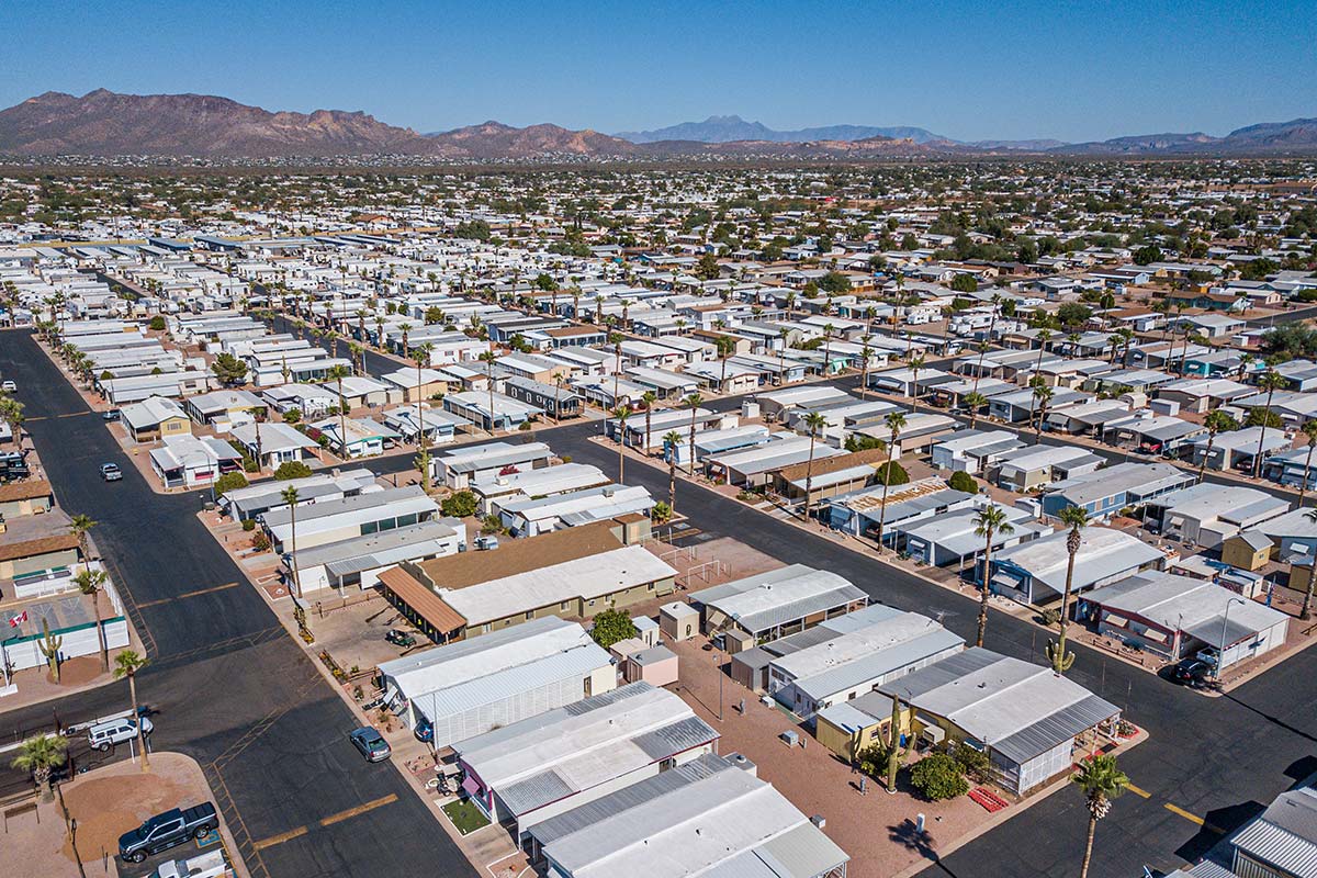 Meridian RV Resort with views of Arizona's vast mountain ranges