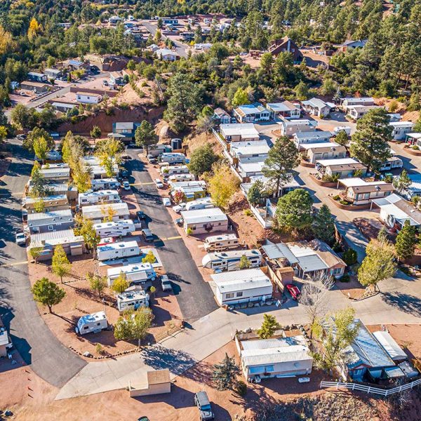 Aerial view of Pineview RV Resort