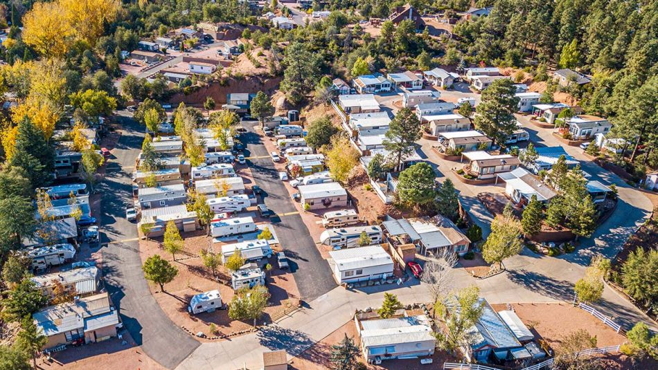 Aerial view of Pineview RV Resort