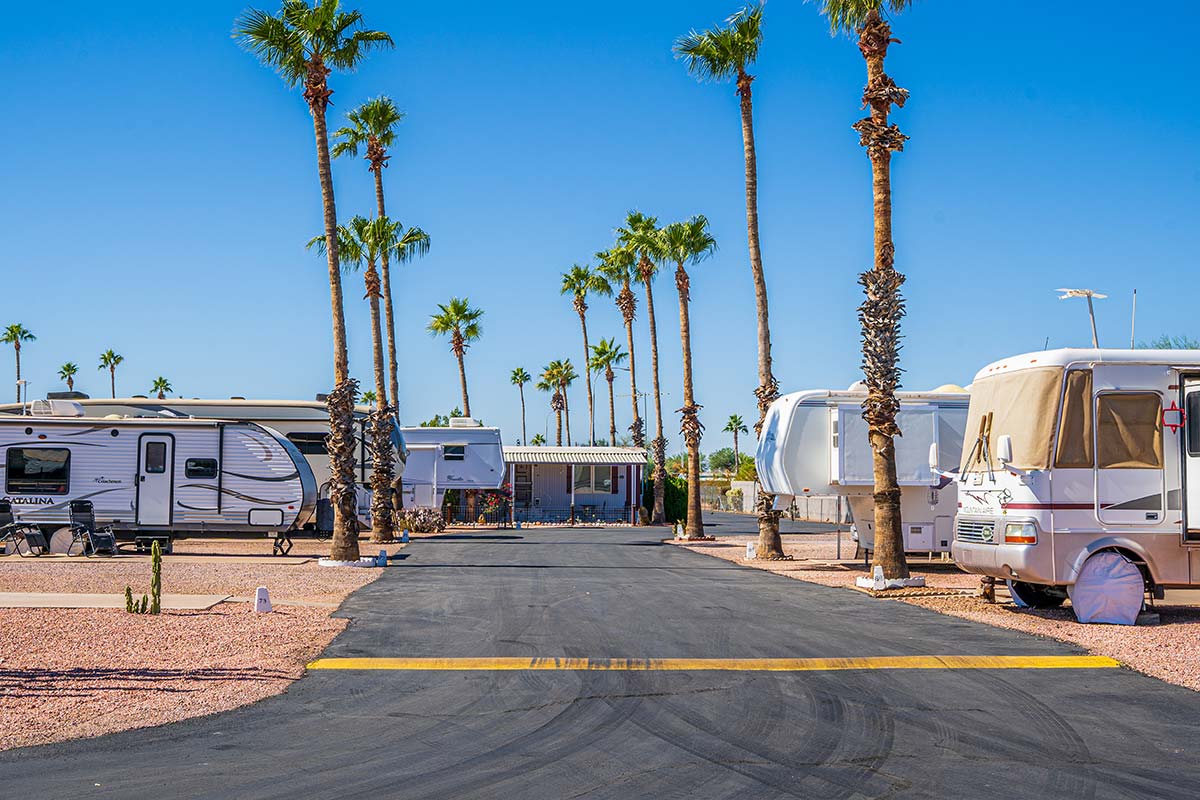 RV and Camper lots at Sierra Leone RV Park